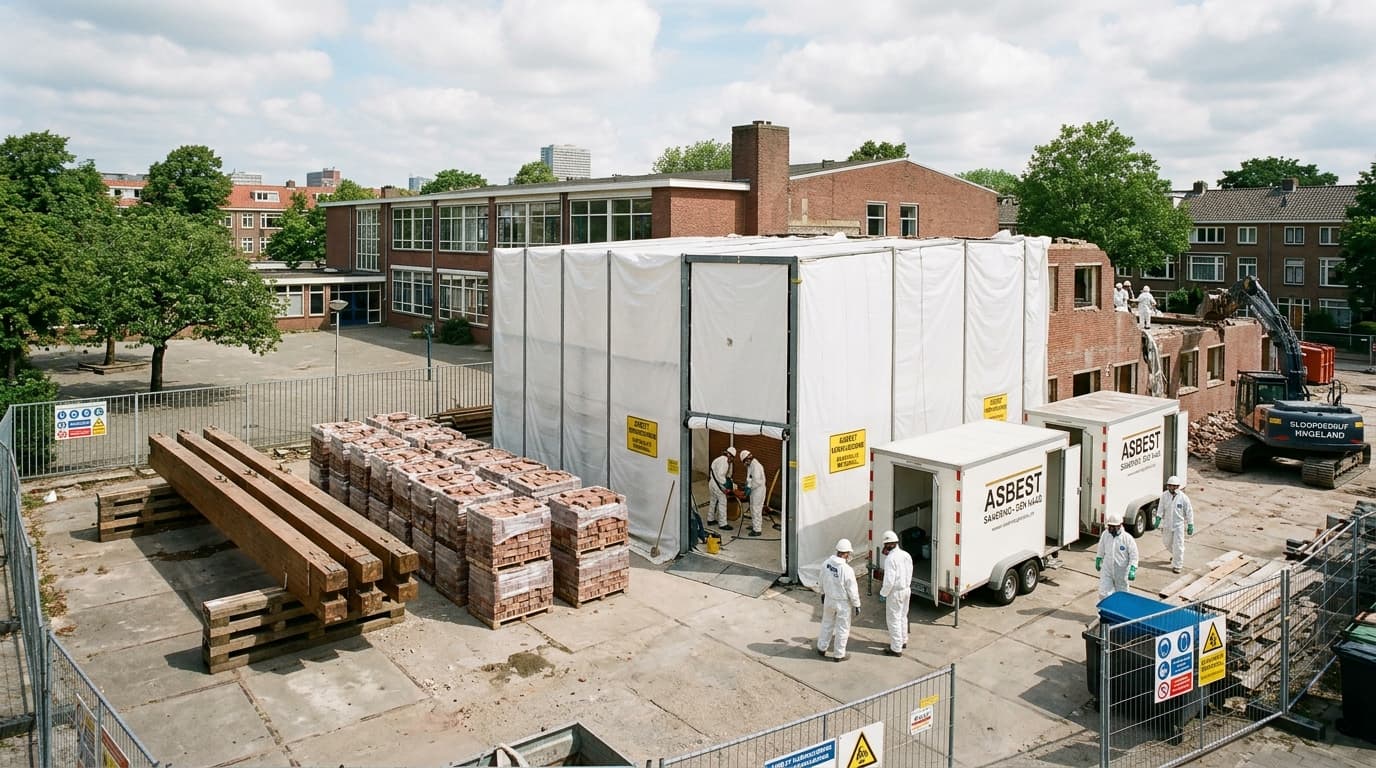 Compleet schoolcomplex gesaneerd en circulair ontmanteld in Den Haag Bezuidenhout