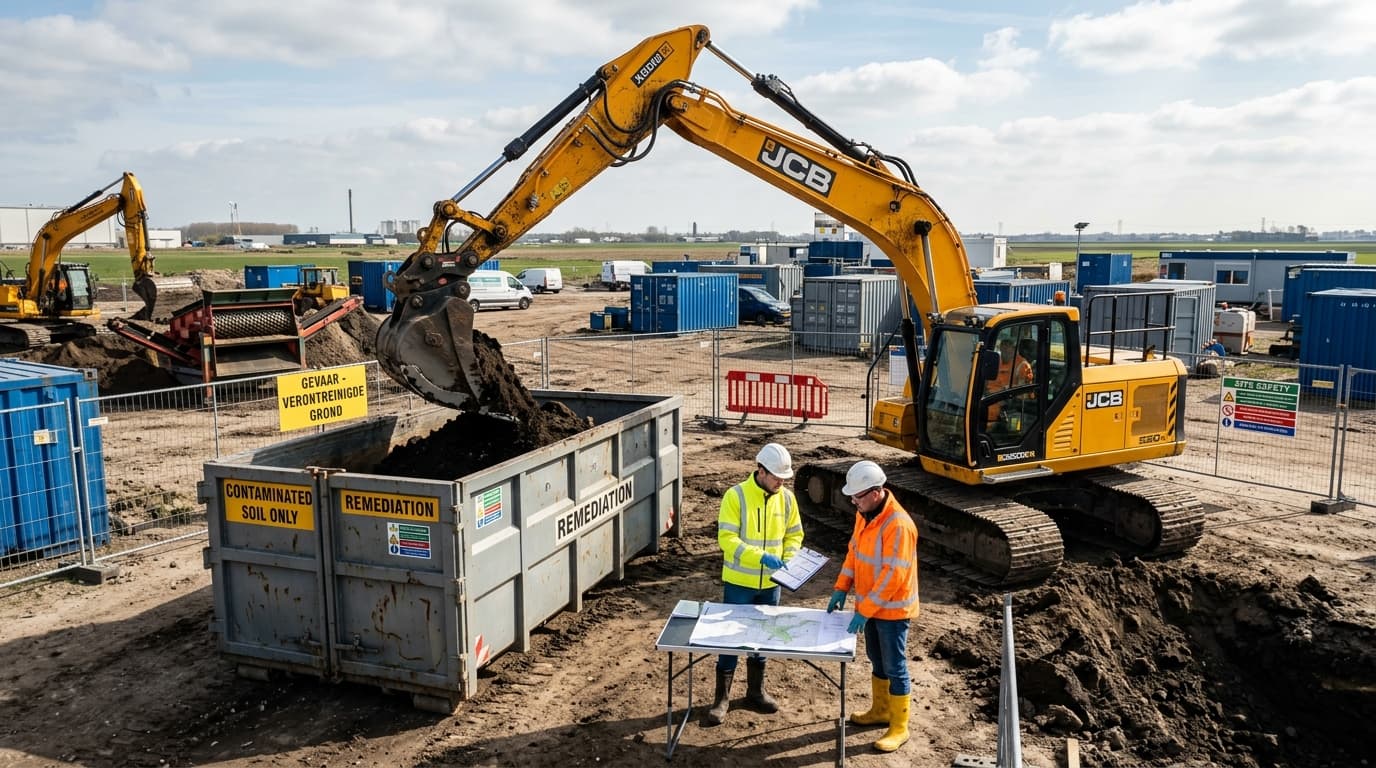 Grond- en sloopwerk rondom bodemsanering door Sloop Gigant