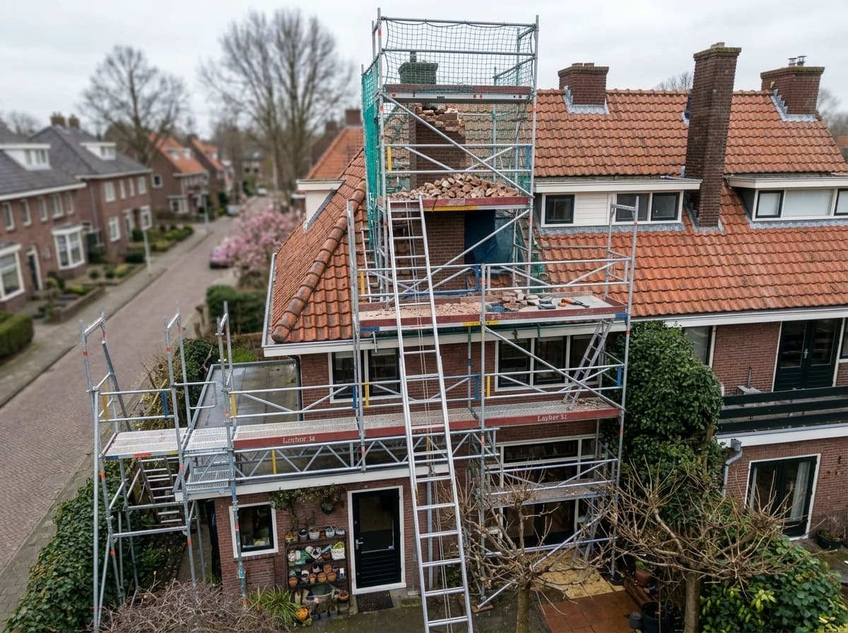 Schoorsteen gedeeltelijk of volledig verwijderen