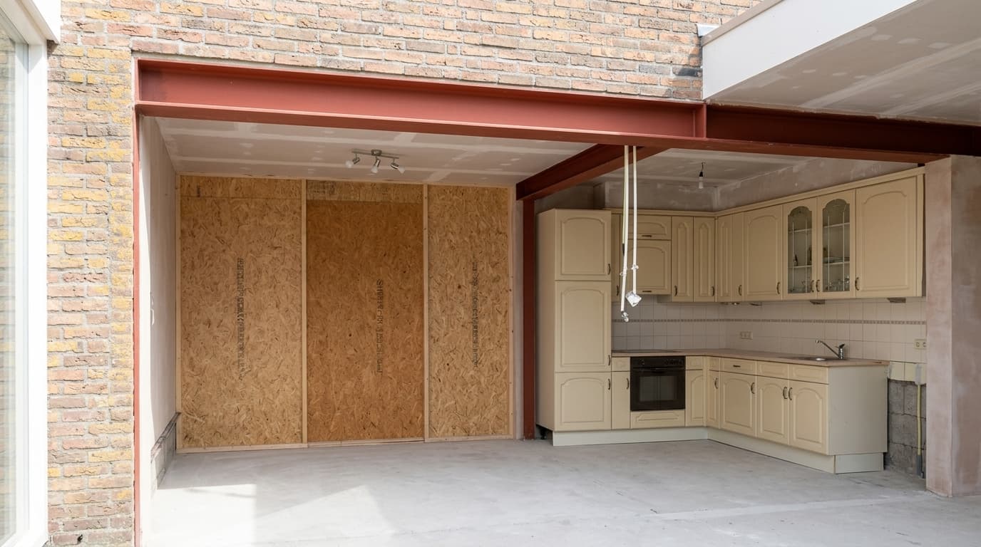 Eindresultaat na sloopwerk en puinafvoer gereed voor stukadoor en keukenbouwer