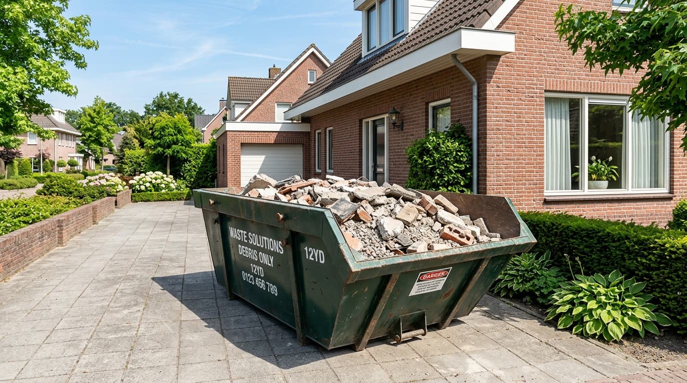 Puin laten afvoeren na verbouwing door Sloop Gigant