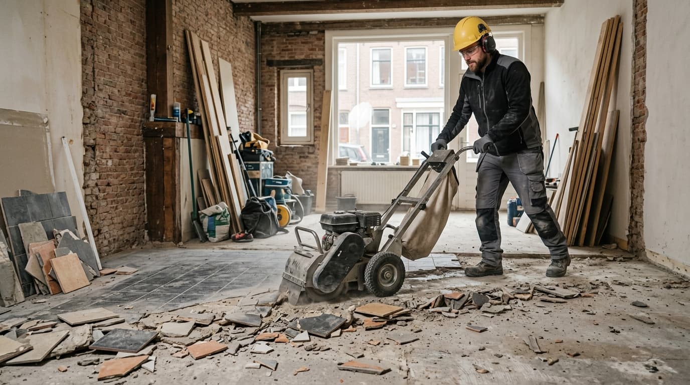 Vloer verwijderen door professioneel sloopbedrijf Sloop Gigant